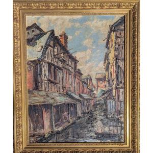 Rue De Pont-audemer. Gaston Laborde. Ecole Normande.