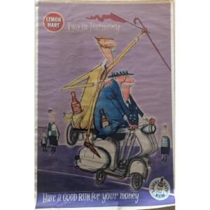Lemon Hart Poster. Ronald Searle. 1965.