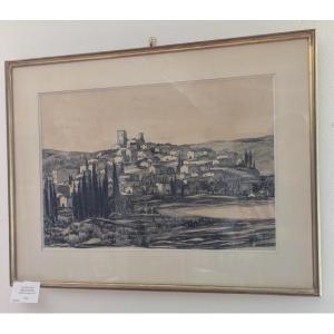 Jean Mayodon. (1893.1967). Dessin au crayon noir.