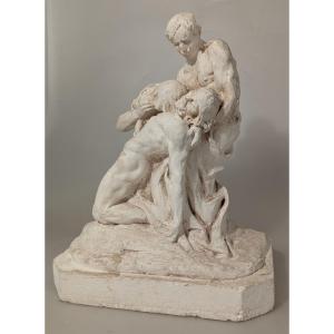 Alphonse Saladin. Sculpted Group. Plaster.