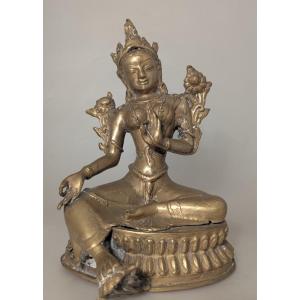 Statuette de Tara. Bronze. Tibet