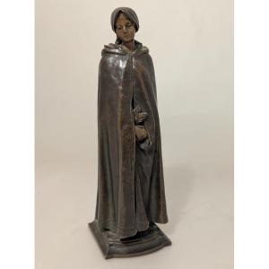 Woman Holding A Laurel Branch. Art Deco Bronze.
