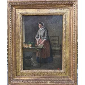 Louis Alexandre Dubourg. 1821.1891. La cuisinière. Huile sur toile.