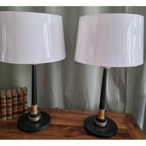 Paire de lampes de la maison Arlus. Vers 1950.