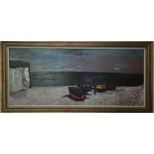 Boats And Cliffs. Jan Brychta.
