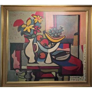 Still Life With A Bowl Of Fruit. Jan Brychta.