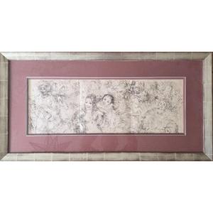 Raymond Moretti. Large Drawing. 1973.