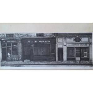 Andre Renoux. La rue de Seine à Paris.
