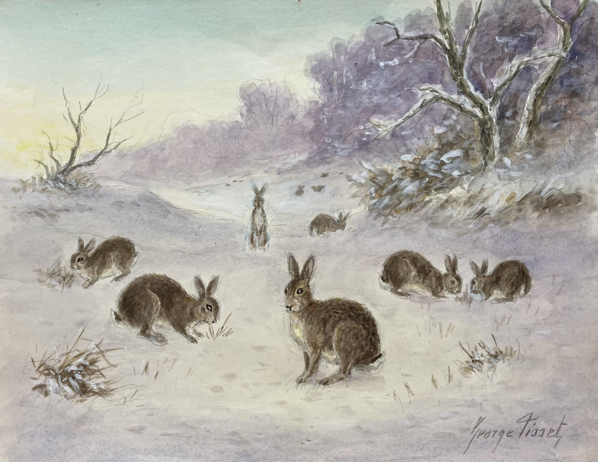 George Tisset, Lapins Dans La Neige