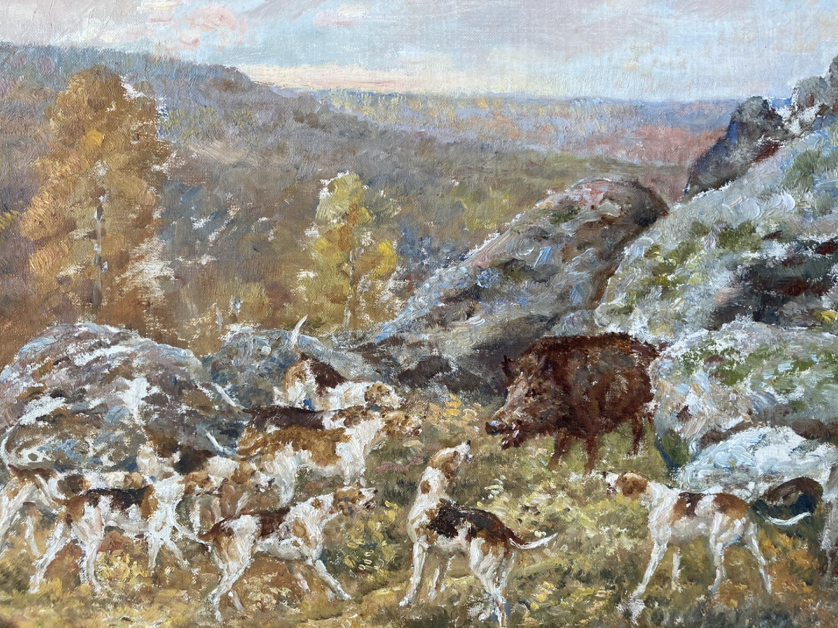 Paul Tavernier, Chasse au sanglier
