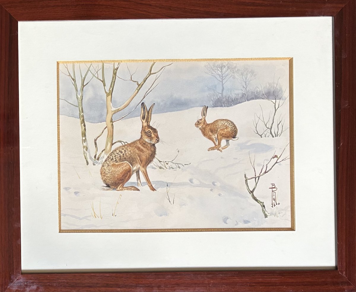 Boris Riab, Hares In The Snow-photo-2