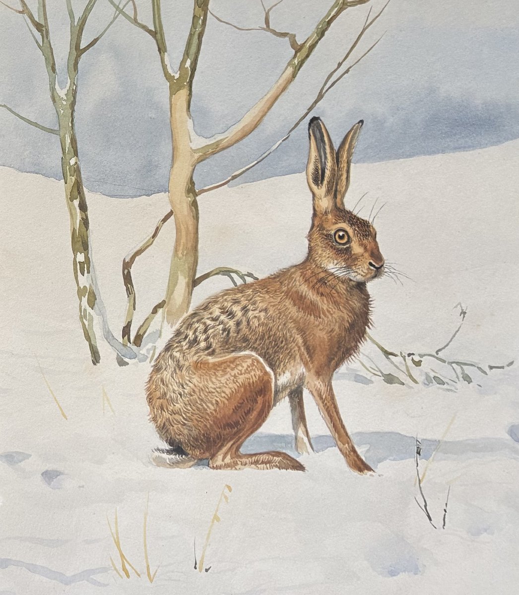 Boris Riab, Hares In The Snow-photo-4
