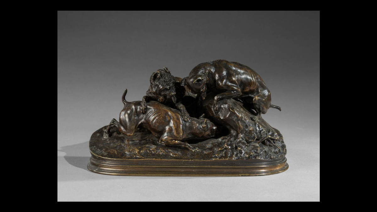 Pierre Jules Mène, Chasse au lapin