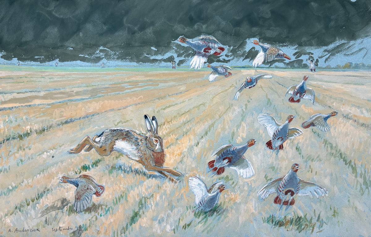 Alfred Andrieux, Partridge And Hare