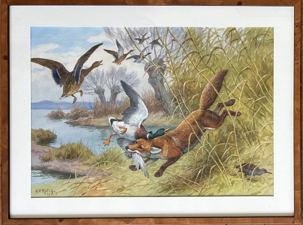 Georges Frédéric Rotig, Fox And Ducks-photo-3