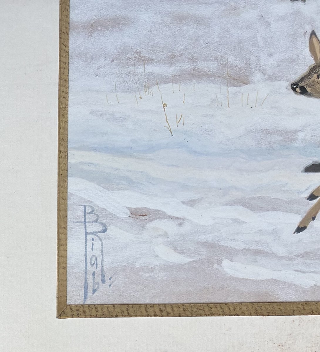 Boris Riab, Chevreuils dans la neige-photo-4