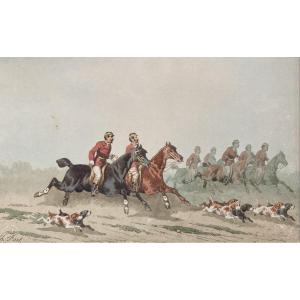 Théodore Fort, Hunting With Hounds