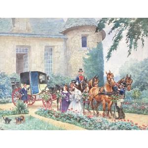 Georges Busson, Bucolic Scene