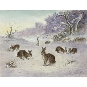 George Tisset, Lapins Dans La Neige
