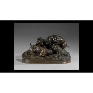 Pierre Jules Mène, Chasse au lapin