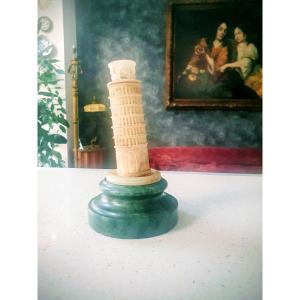 Alabaster Grand Tour Model Of Pisa Tower