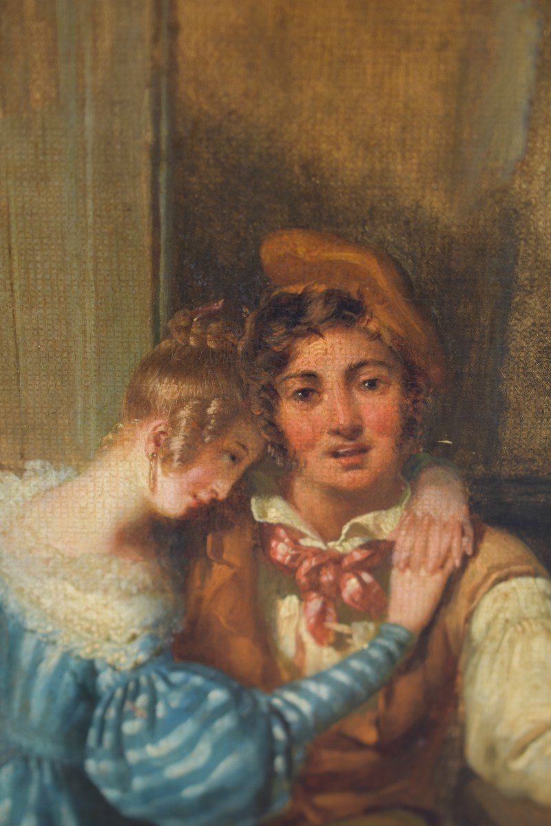 Painting Genre Scene The Betrayed Wife Romantic Italian School 19th Century-photo-4