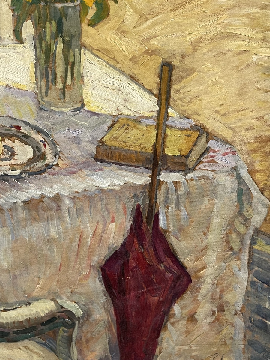 Oil Painting Still Life Signed Ferdinand Olivier (1873-1957)-photo-8