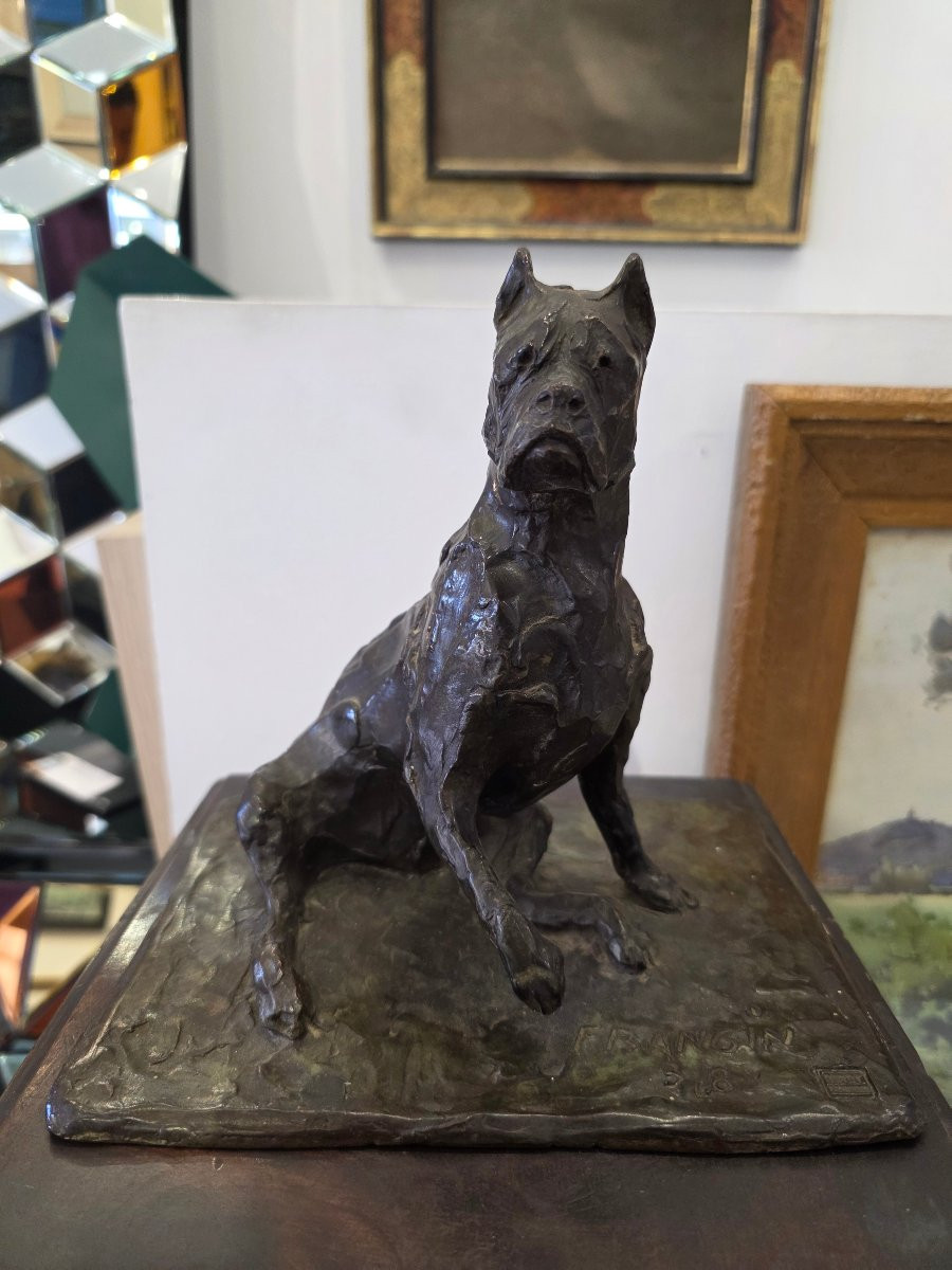Lost Wax Animal Bronze Signed Frangin 20th Century-photo-2