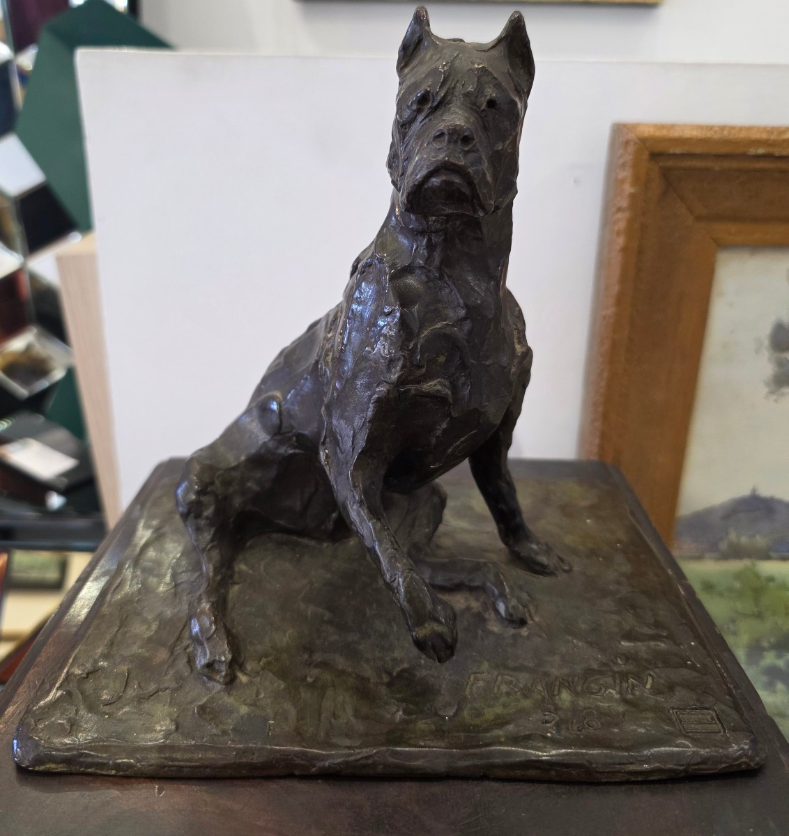 Lost Wax Animal Bronze Signed Frangin 20th Century