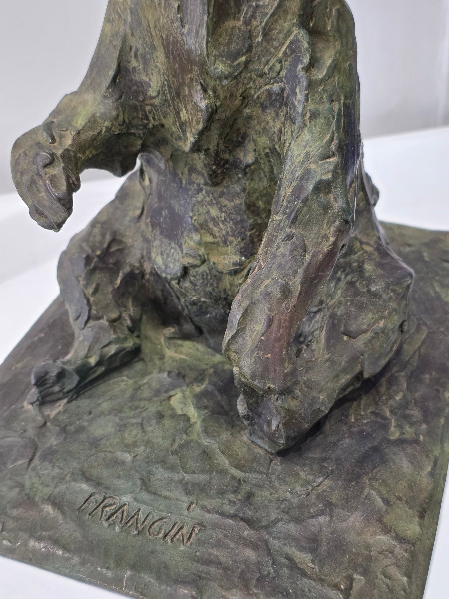 Bronze Animal Bear Lost Wax Signed Frangin 20th Century -photo-5