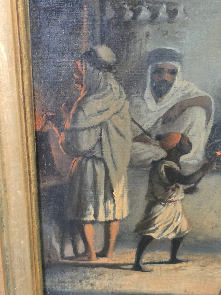 Orientalist Dancer Painting Ouled Naïl Signed Emmanuel Joseph Lauret (1809-1882)-photo-7