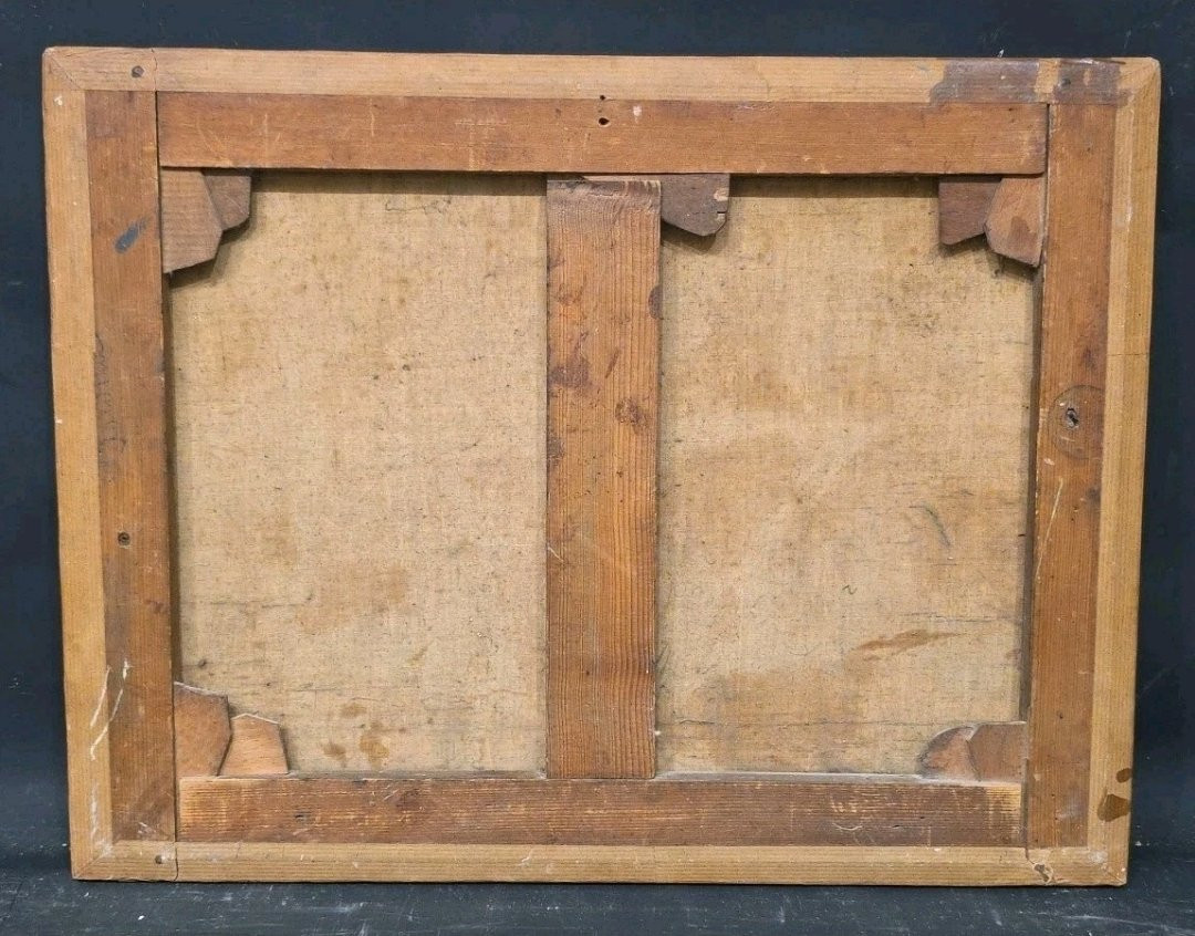 Tableau huile Bord de mer Cubisme atelier Jan Jacob KATE III (1914-1996)-photo-3