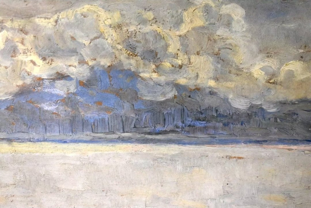 Tableau huile marine Sumatra Indonésie signé Ferdinand OLIVIER (1873-1957)-photo-1