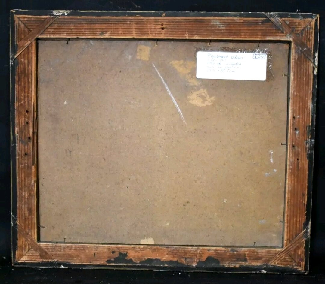 Tableau huile marine Sumatra Indonésie signé Ferdinand OLIVIER (1873-1957)-photo-2