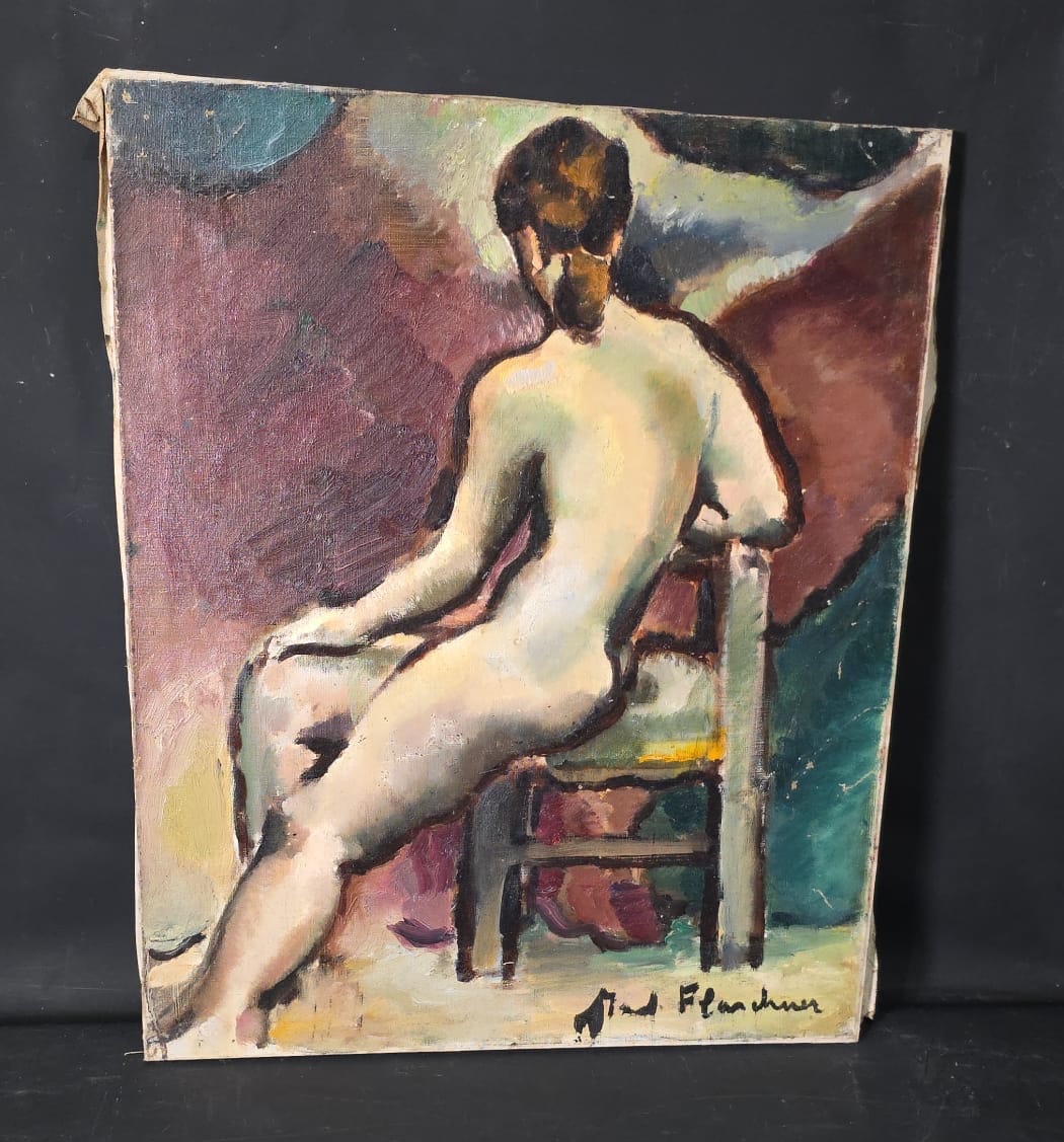 « nu Féminin » Tableau Huile Sur Toile