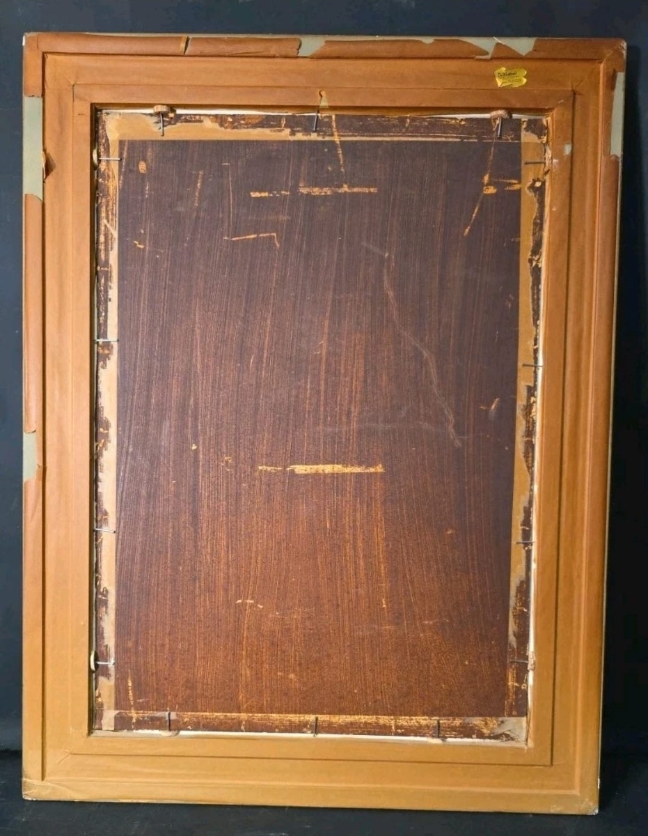 Tableau huile Marine bord de mer signé Dieudonné JACOBS(1887-1967)-photo-2