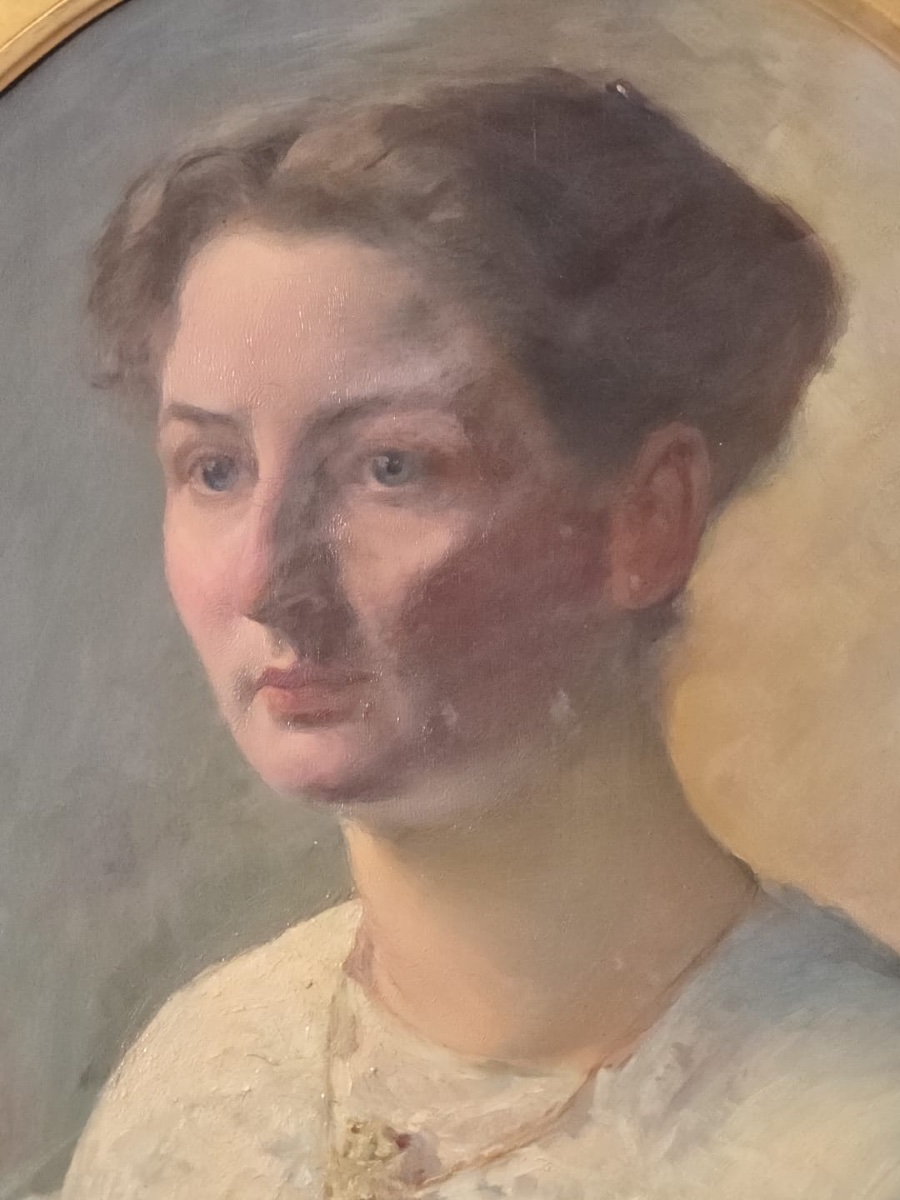 Tableau huile portrait dame de qualité signé Jules JOETS (1884-1959)-photo-4