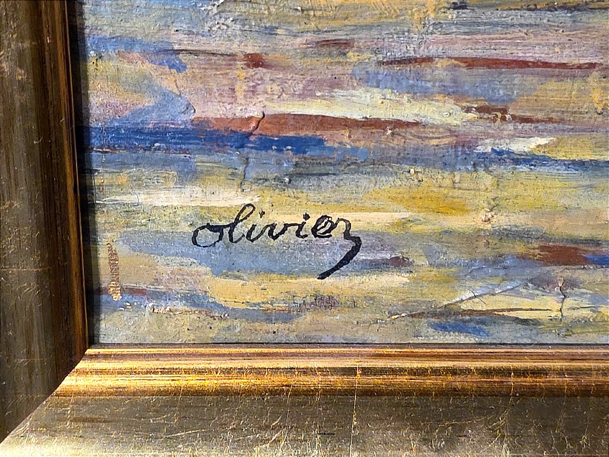 Painting Of Martigues, Church Of The Madeleine, Signed Ferdinand Olivier (1873-1957)-photo-3