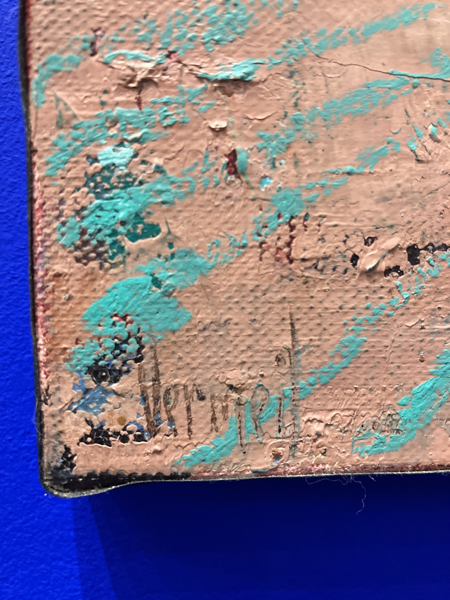 Oil Painting On Canvas Signed, Landscape Véronique Vermeil (1938-2017) Modern Art-photo-3