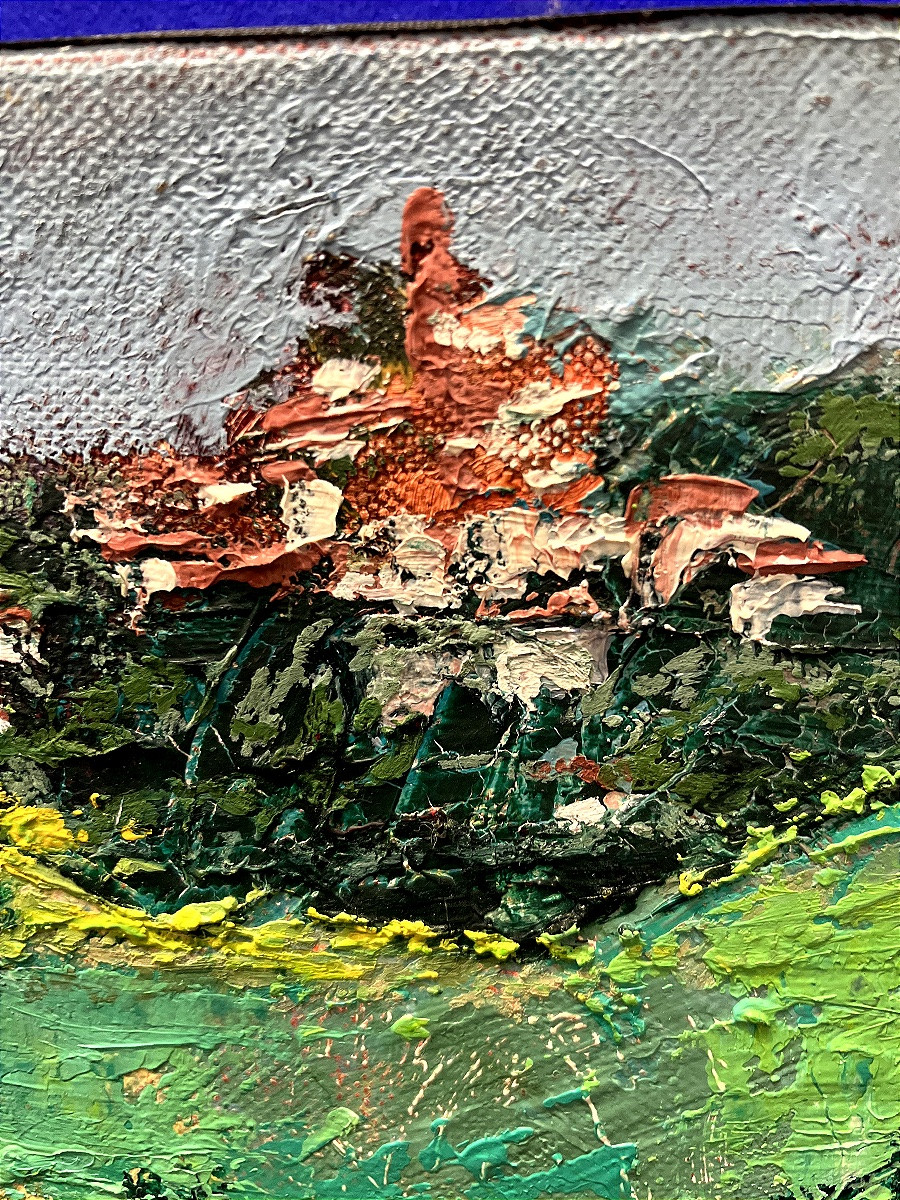 Landscape, Oil On Canvas By Véronique Vermeil (1938-2017), Modern Art-photo-3