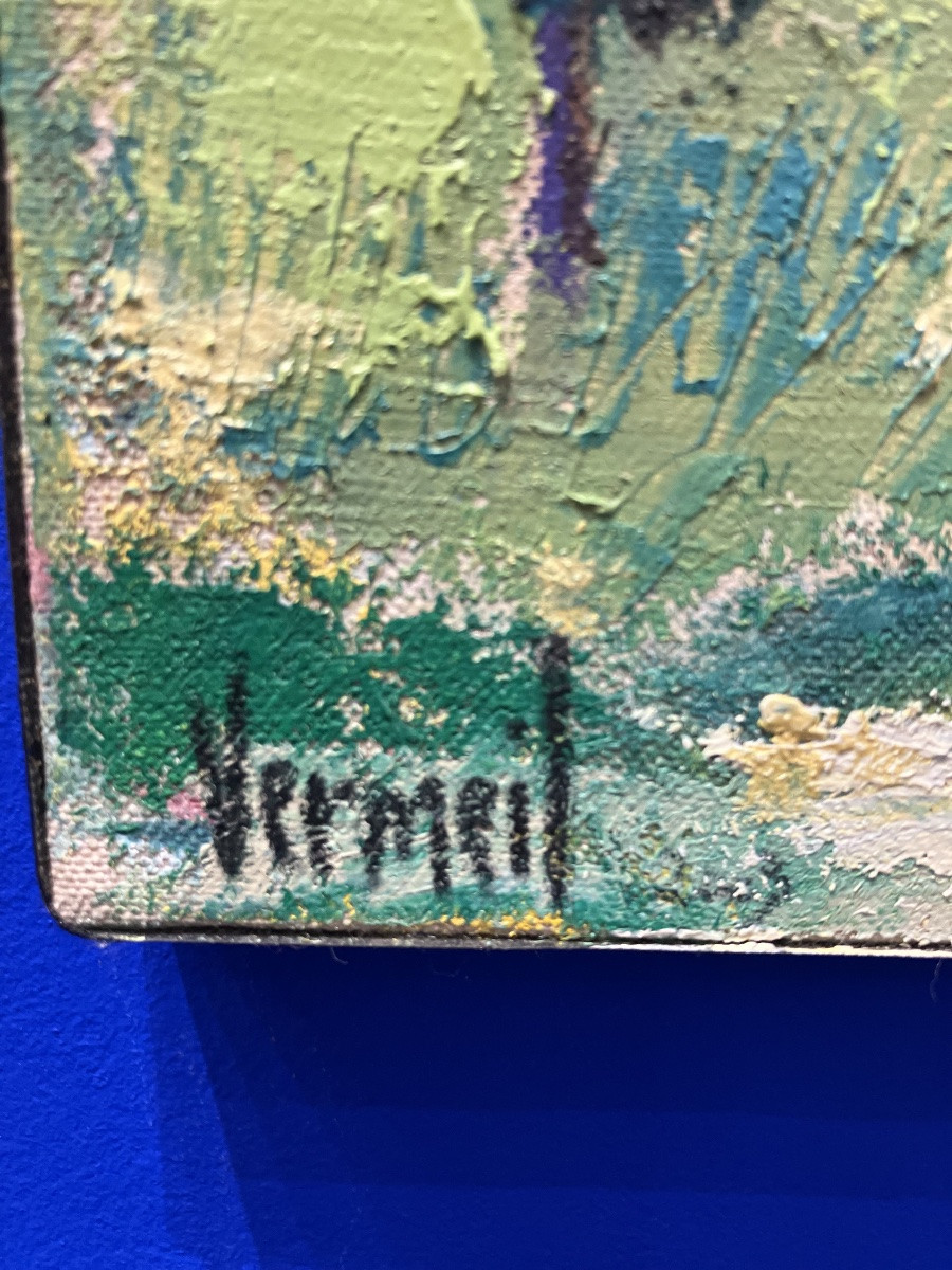 Landscape, Oil On Canvas Signed By Véronique Vermeil (1938-2017), Modern Art -photo-5
