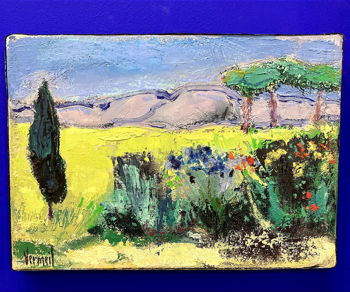 Landscape, Oil On Canvas Signed By Véronique Vermeil (1938-2017), Modern Art 