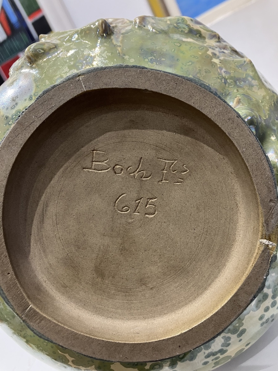 Vase By Charles Catteau, Ceramist For Royal Boch, Art Deco Period-photo-6