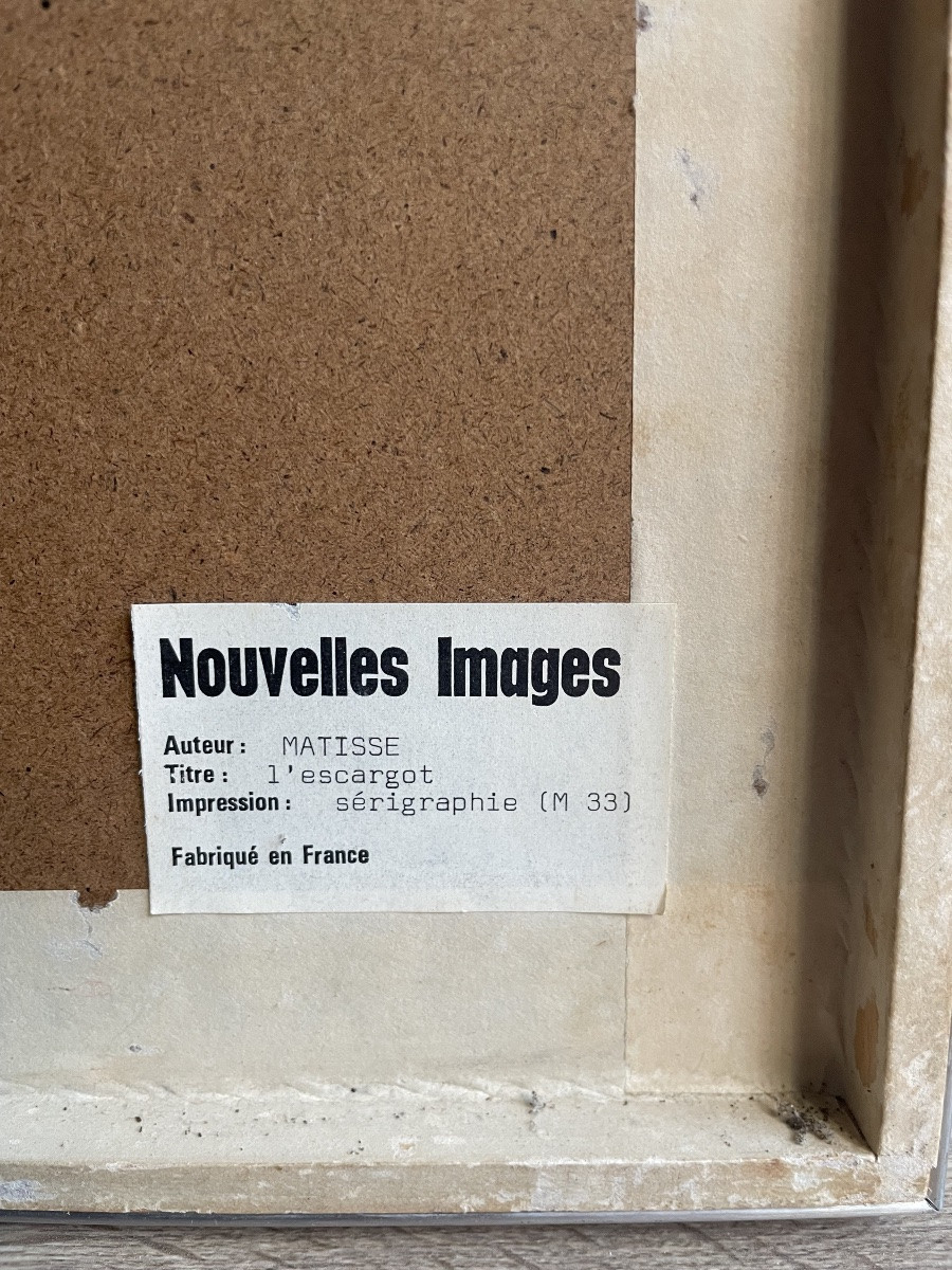 Henri Matisse (1869-1954) The Snail, Lithograph After Matisse, Signed In The Print -photo-1