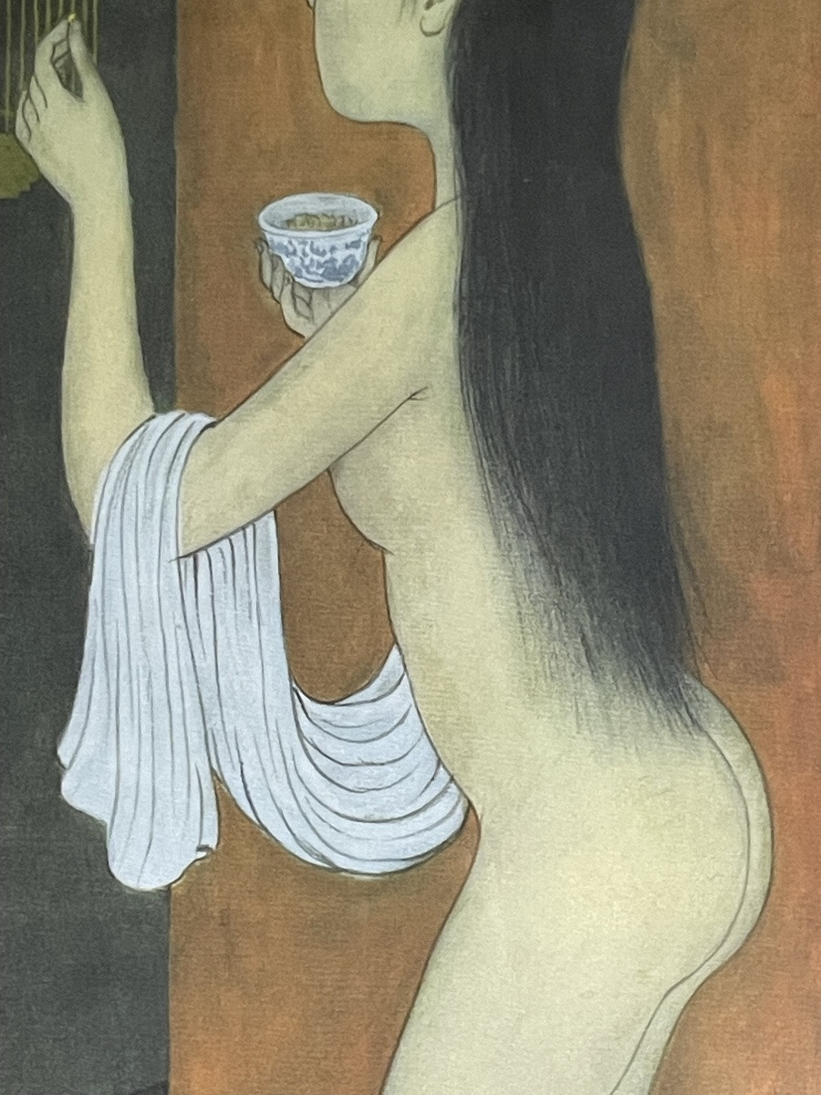Trung Thu MAI ( 1906 - 1980) Femme nue et la cage dorée -photo-2