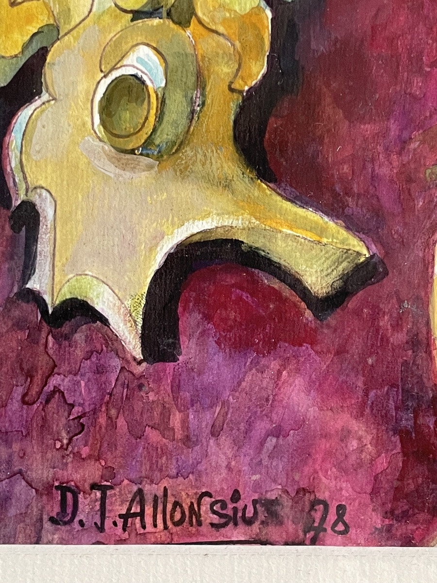 Allonsius Daniel Jacques (1923 - 1995) Study For Tribal Masks 1978-photo-4