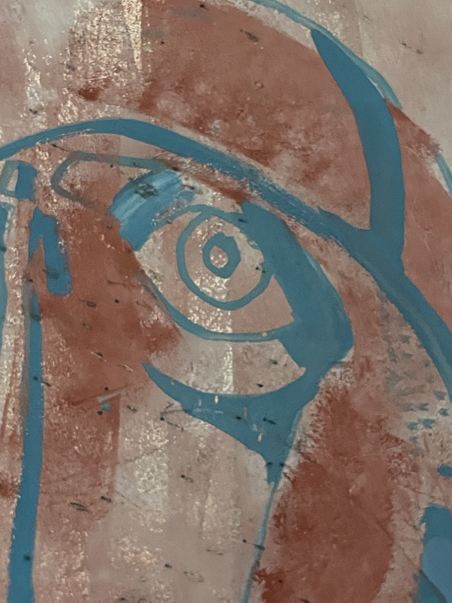 Allonsius Daniel Jacques (1923 - 1995) Portrait, Watercolor On Paper -photo-2