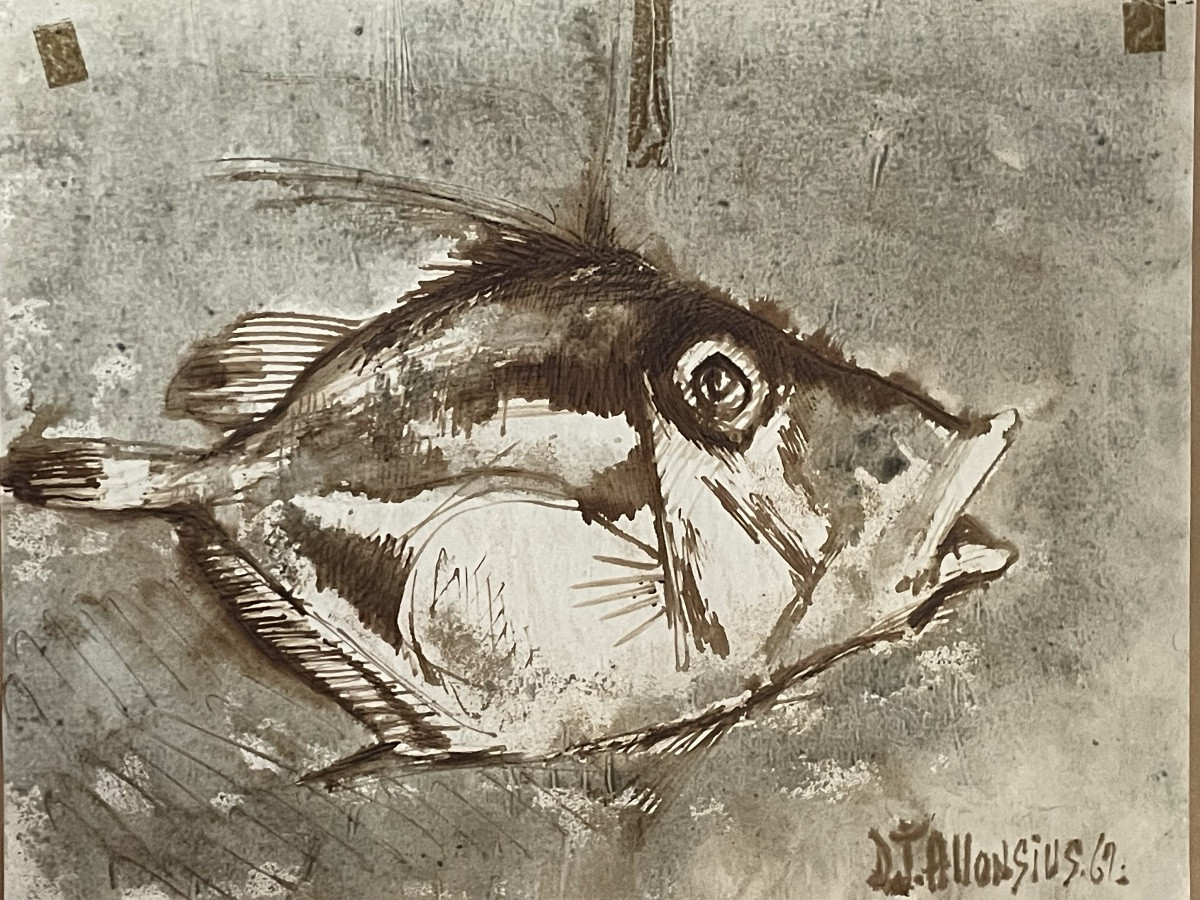 Allonsius Daniel Jacques (1923 - 1995) Saint Pierre Fish, -photo-3