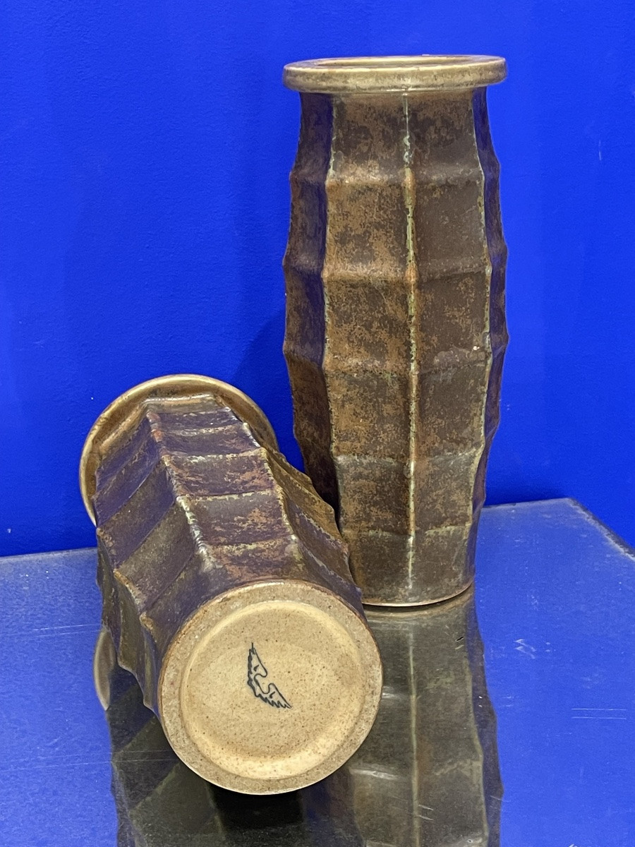 Louis Lourioux (1874-1930) Pair Of Glazed Stoneware Vases, Art Deco -photo-6