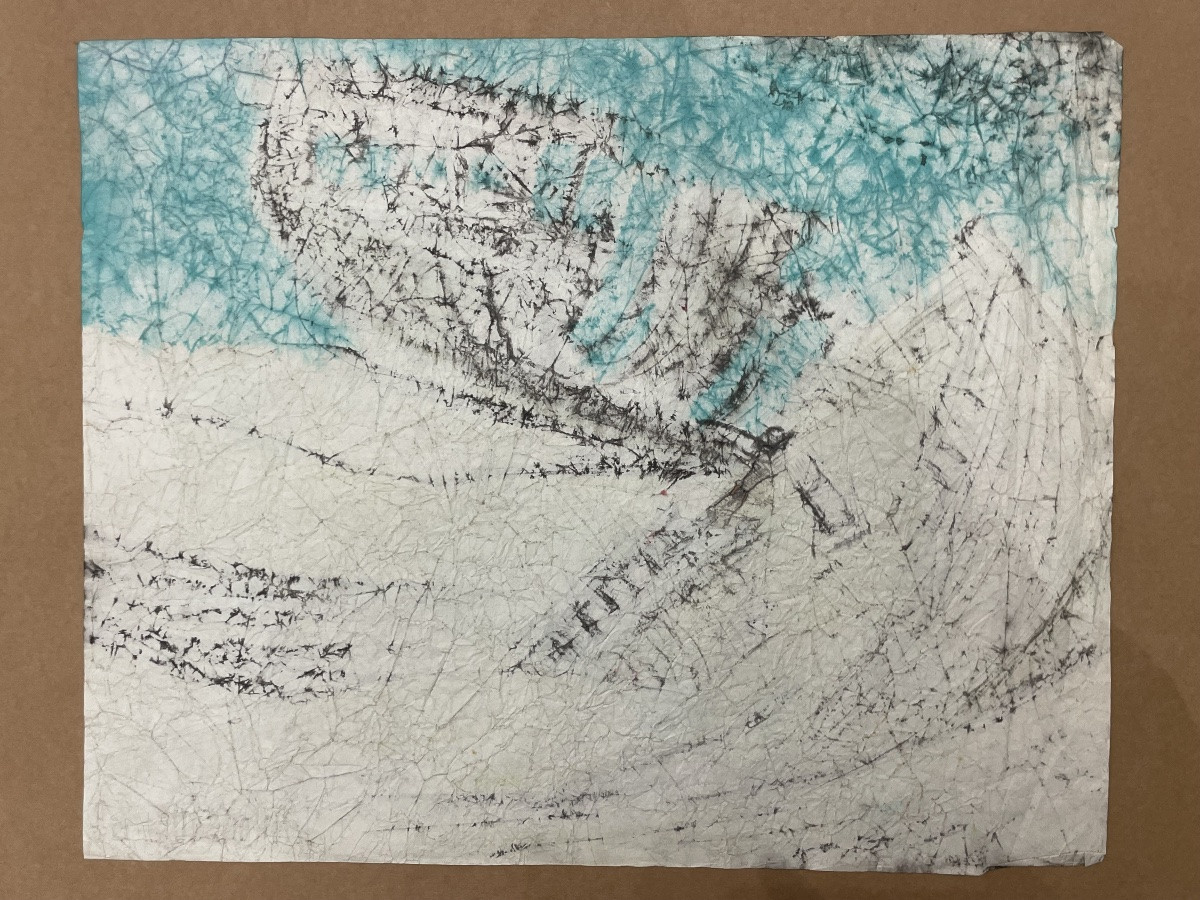 Allonsius Daniel Jacques (1923 - 1995) The Graveyard By The Sea - Mixed Media On Paper -photo-1